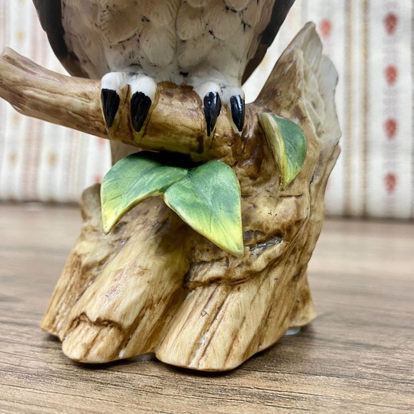 John James Audubon, Saw Whet Owl, Vintage 80s Ceramic Owl Figure - Picture 10 of 10